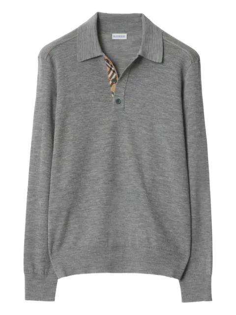 wool polo shirt by BURBERRY