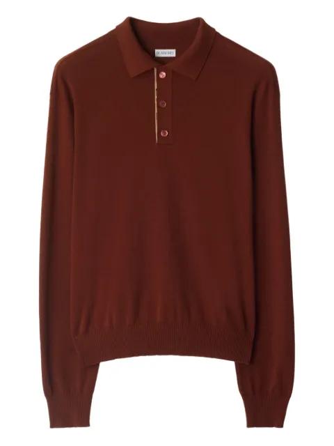wool polo shirt by BURBERRY