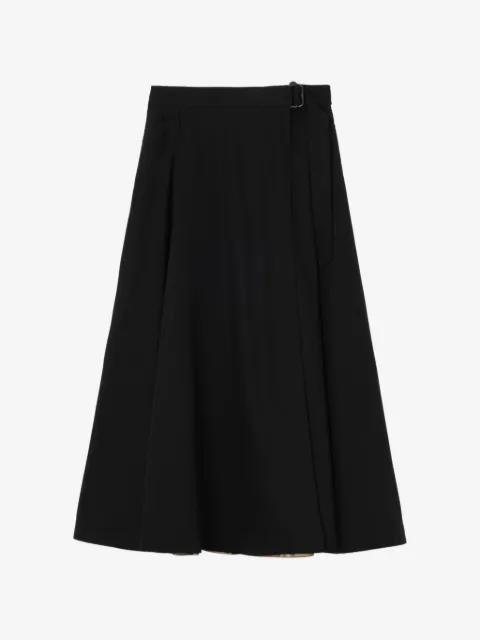 wool twill midi skirt by BURBERRY