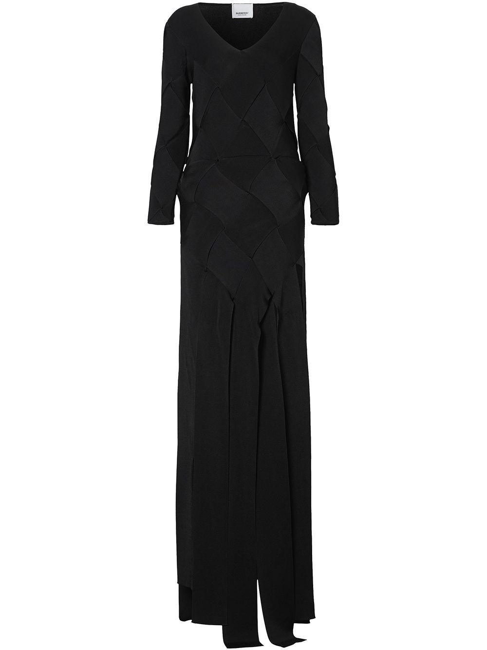 woven panel evening dress by BURBERRY