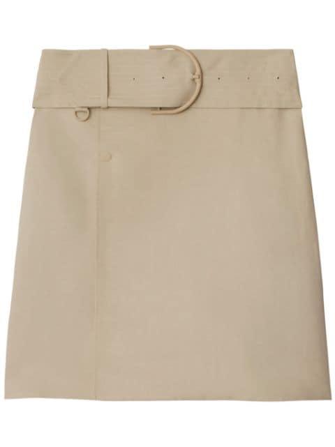 wrap canvas skirt by BURBERRY