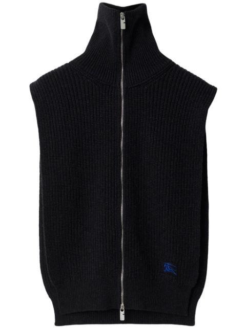 zip-up cashmere cape by BURBERRY