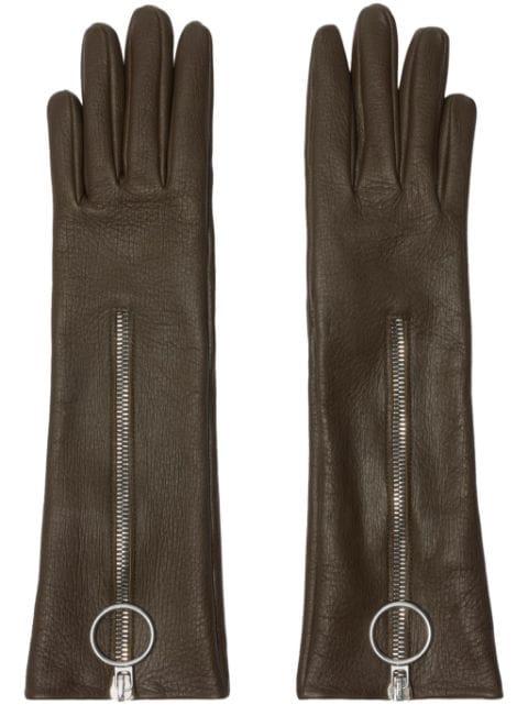 zip-up gloves by BURBERRY