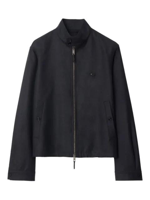 zip-up wool shirt jacket by BURBERRY
