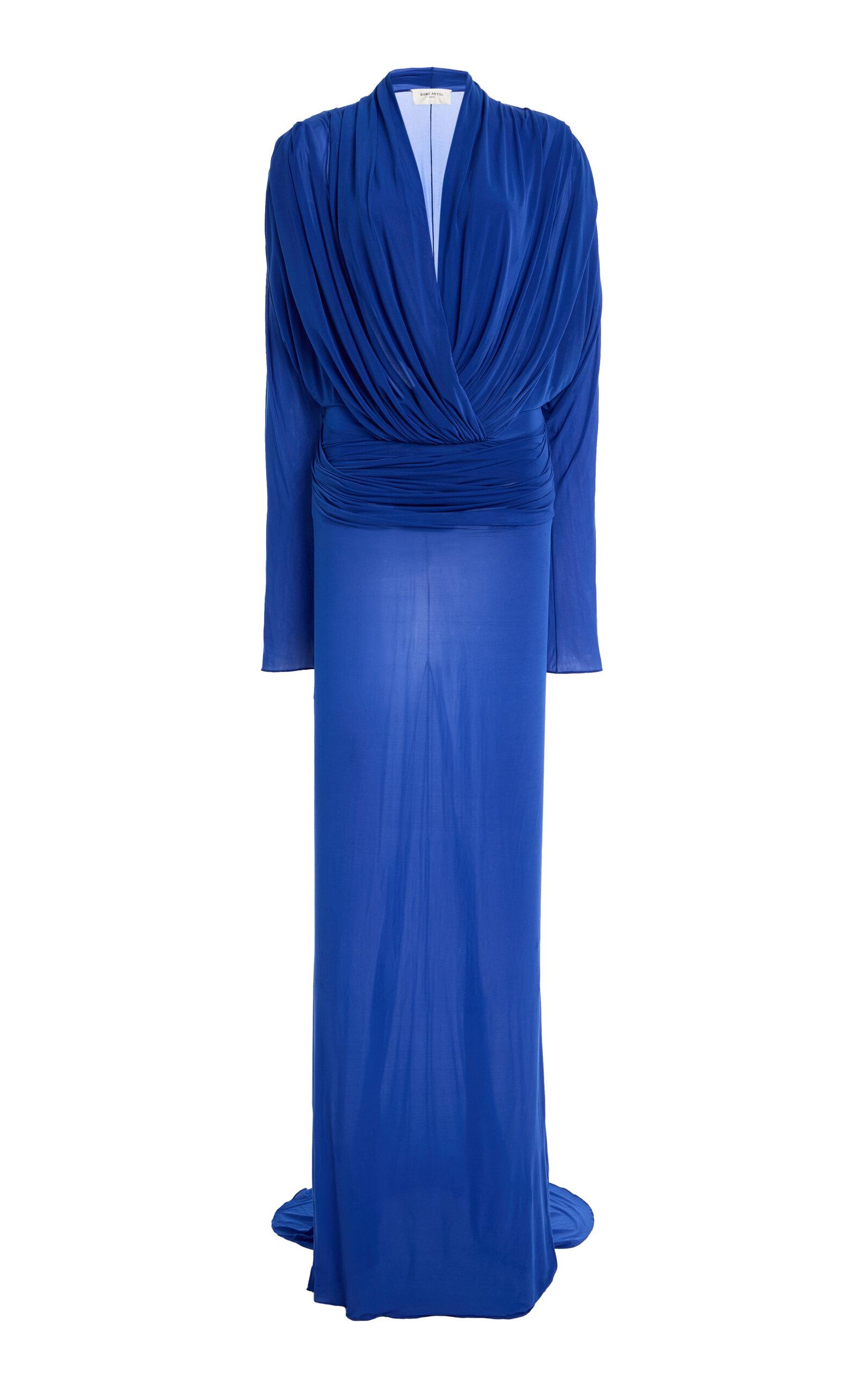 Burc Akyol Draped Jersey Maxi Dress - Moda Operandi by BURC AKYOL