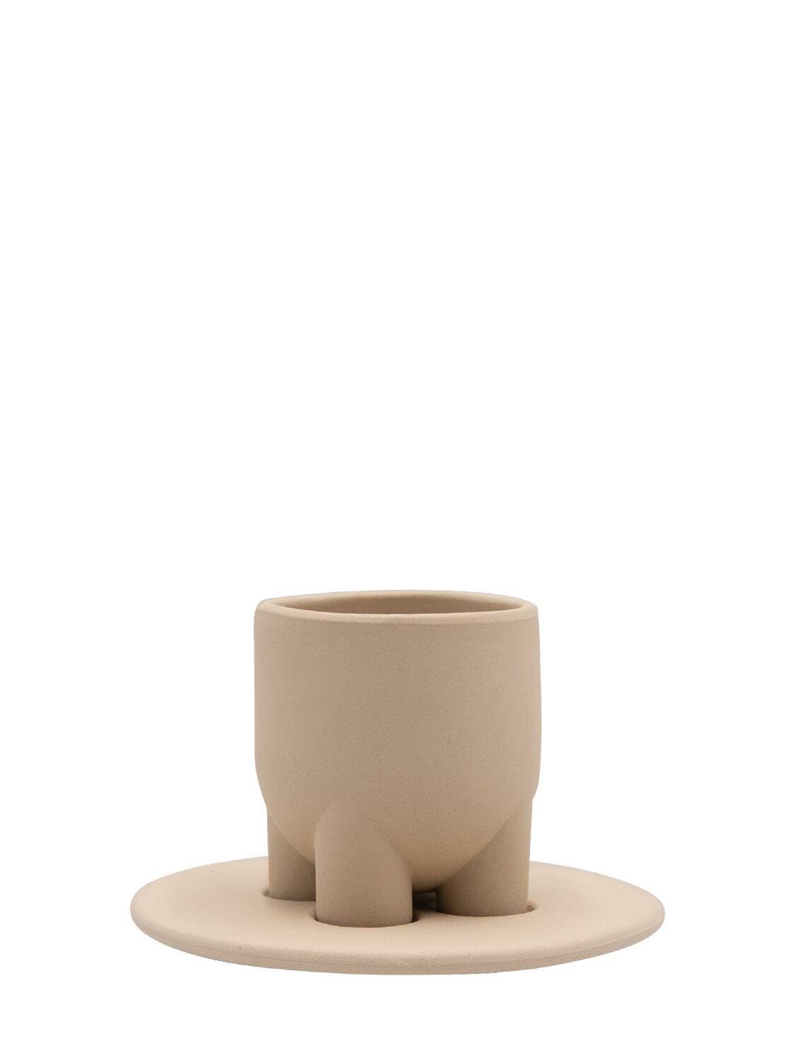 Cappuccino Cup & Saucer by BURGIO.