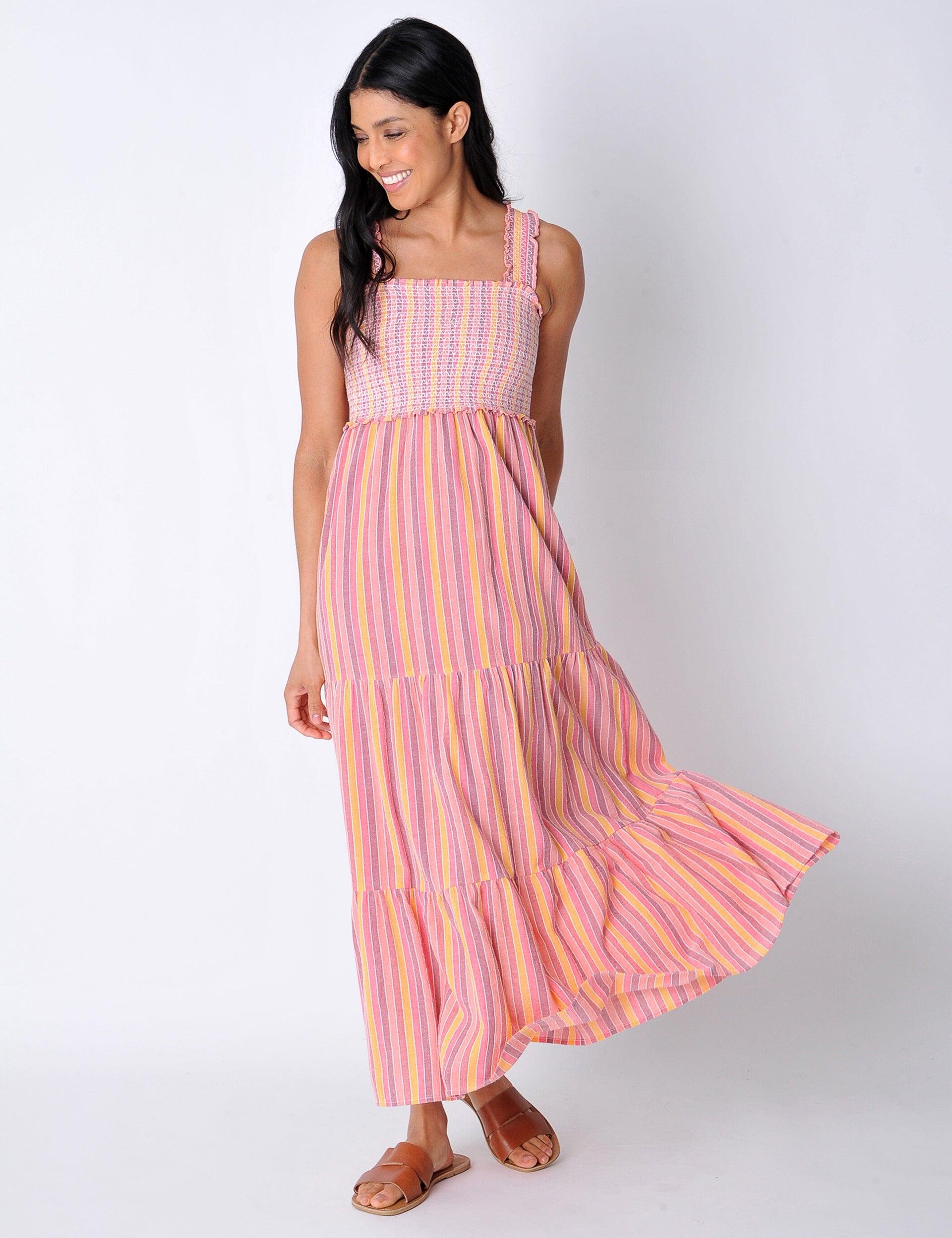 Pothilly Dress in Multi-Pink by BURGS