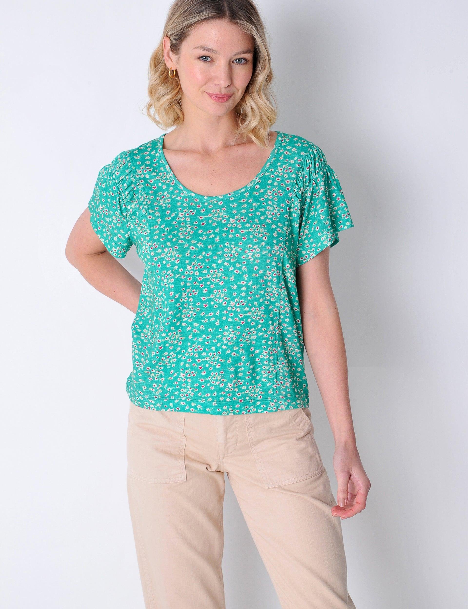 Quoit Top in Apple Green by BURGS