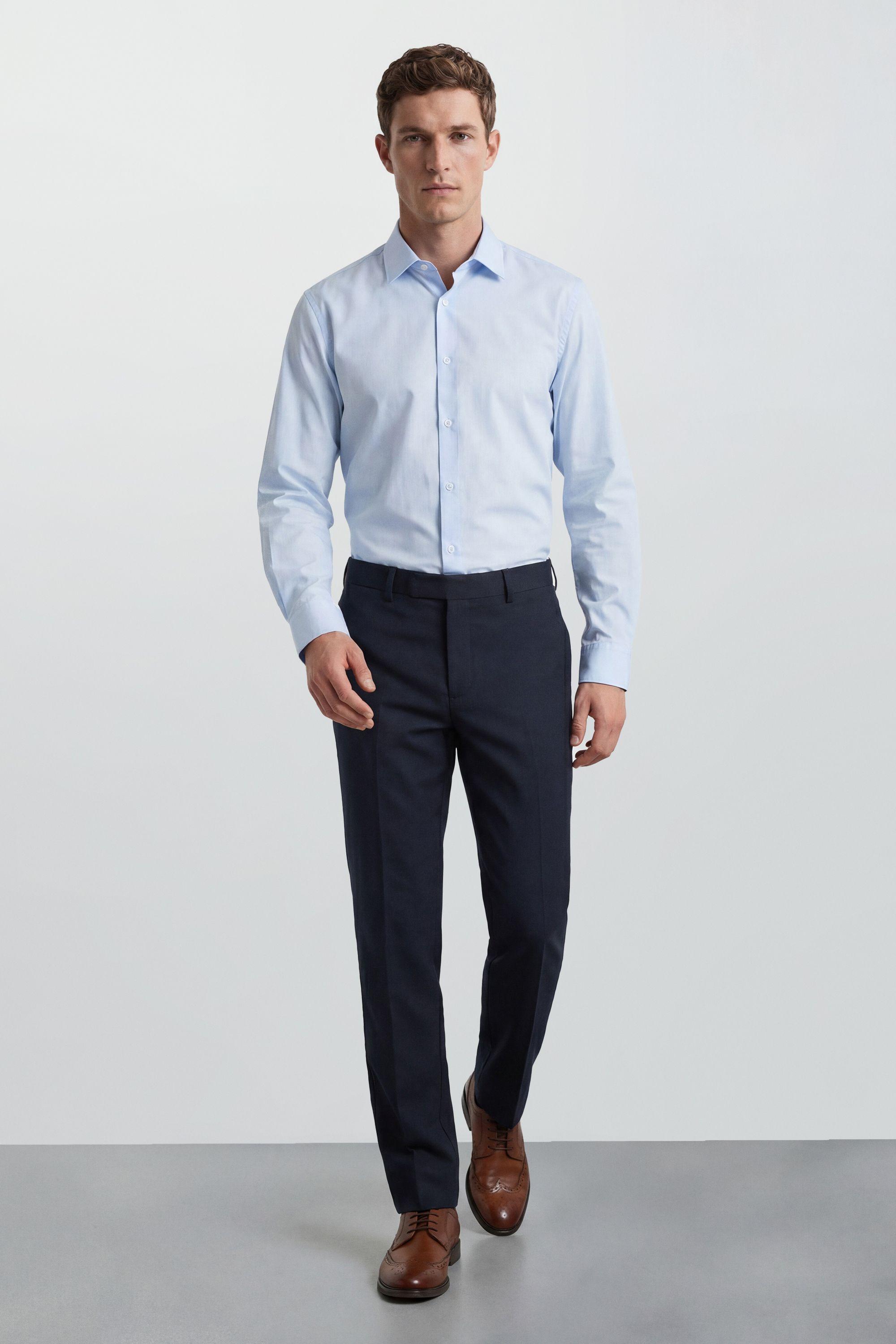 Navy Half Elasticated Trousers by BURTON 1904