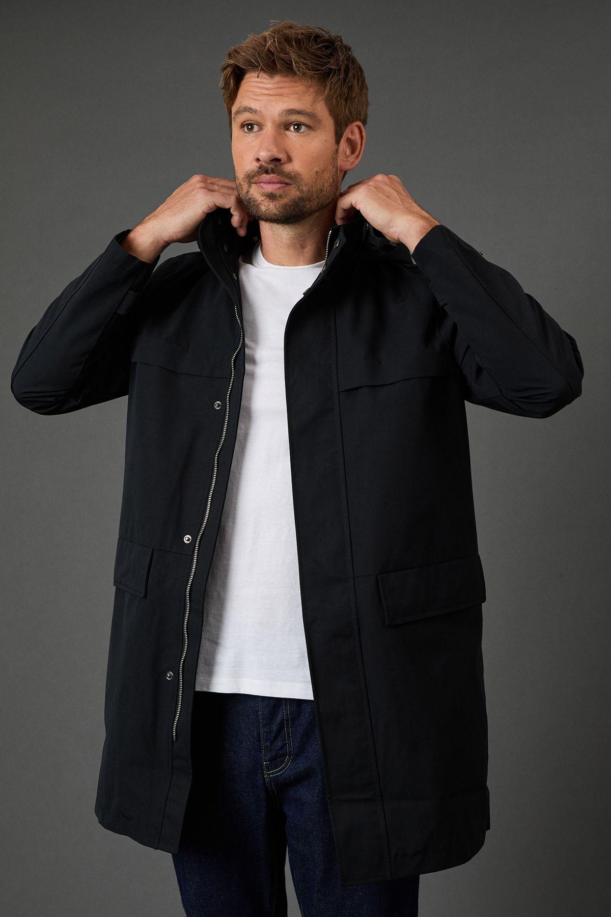 Black Hooded Mac by BURTON
