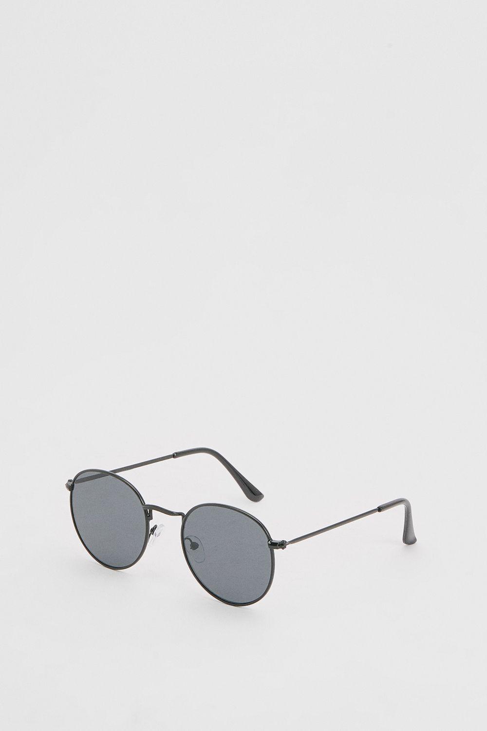 Black Metal Round Sunglasses by BURTON