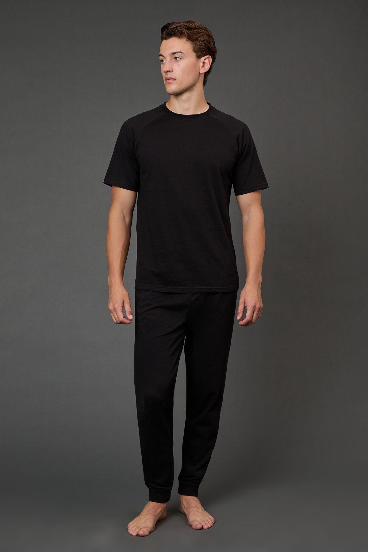Black Raglan T-shirt and Jogger Set by BURTON