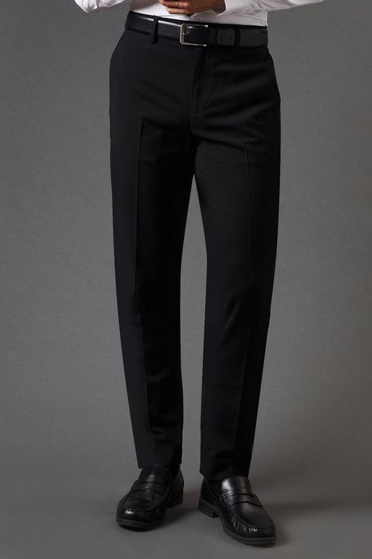 Black Skinny Fit Essential Suit Trousers by BURTON