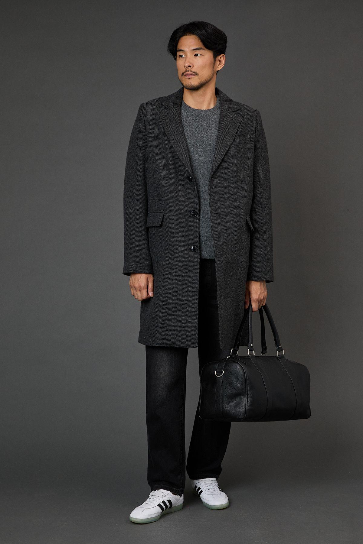 Charcoal Herringbone Epsom Coat by BURTON
