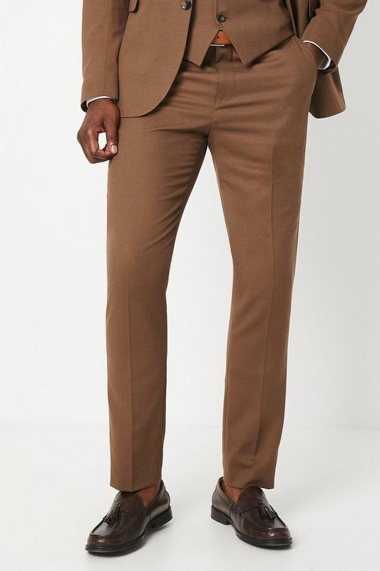 Copper Plain Weave Slim Fit Suit Trouser by BURTON