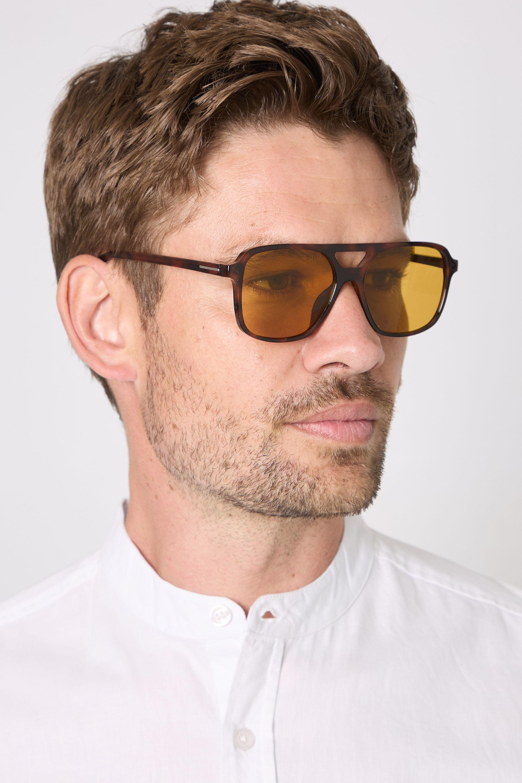 Dark Tortoiseshell Aviator Sunglasses by BURTON