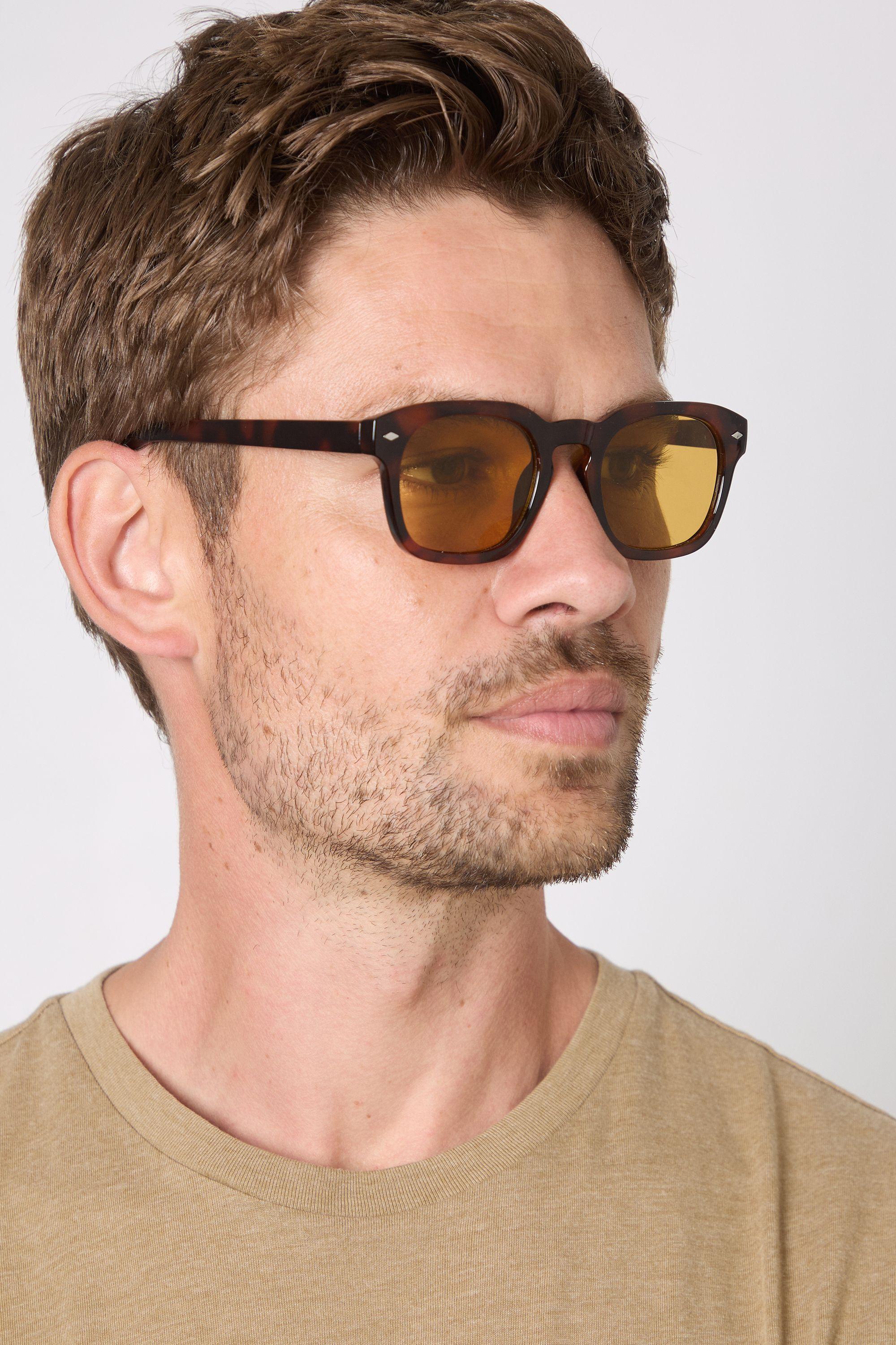 Dark Tortoiseshell Retro Sunglasses by BURTON