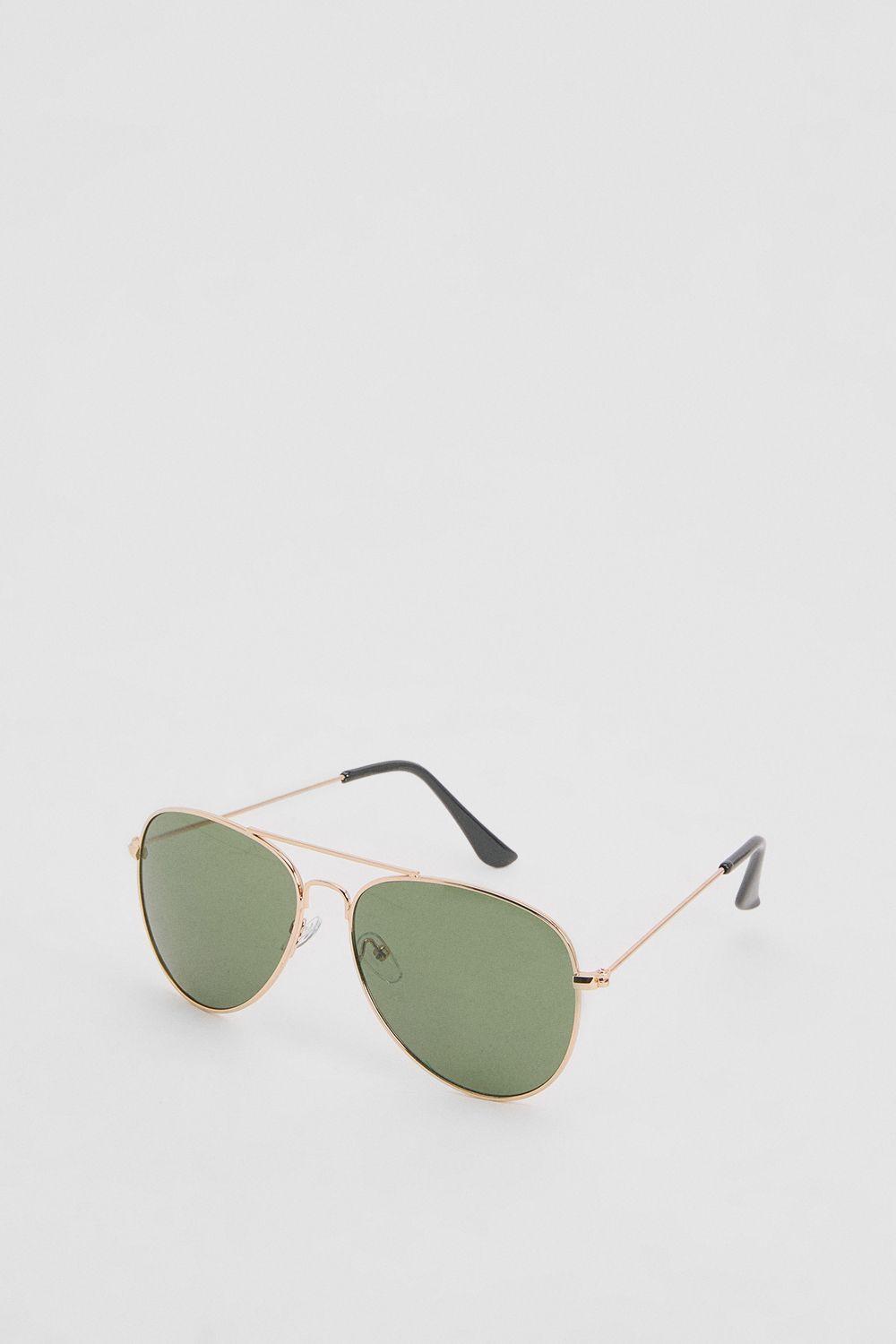 Gold Classic Aviator Style Sunglasses by BURTON