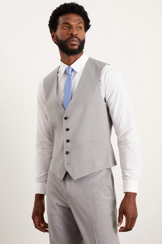 Light Grey Essential Waistcoat by BURTON