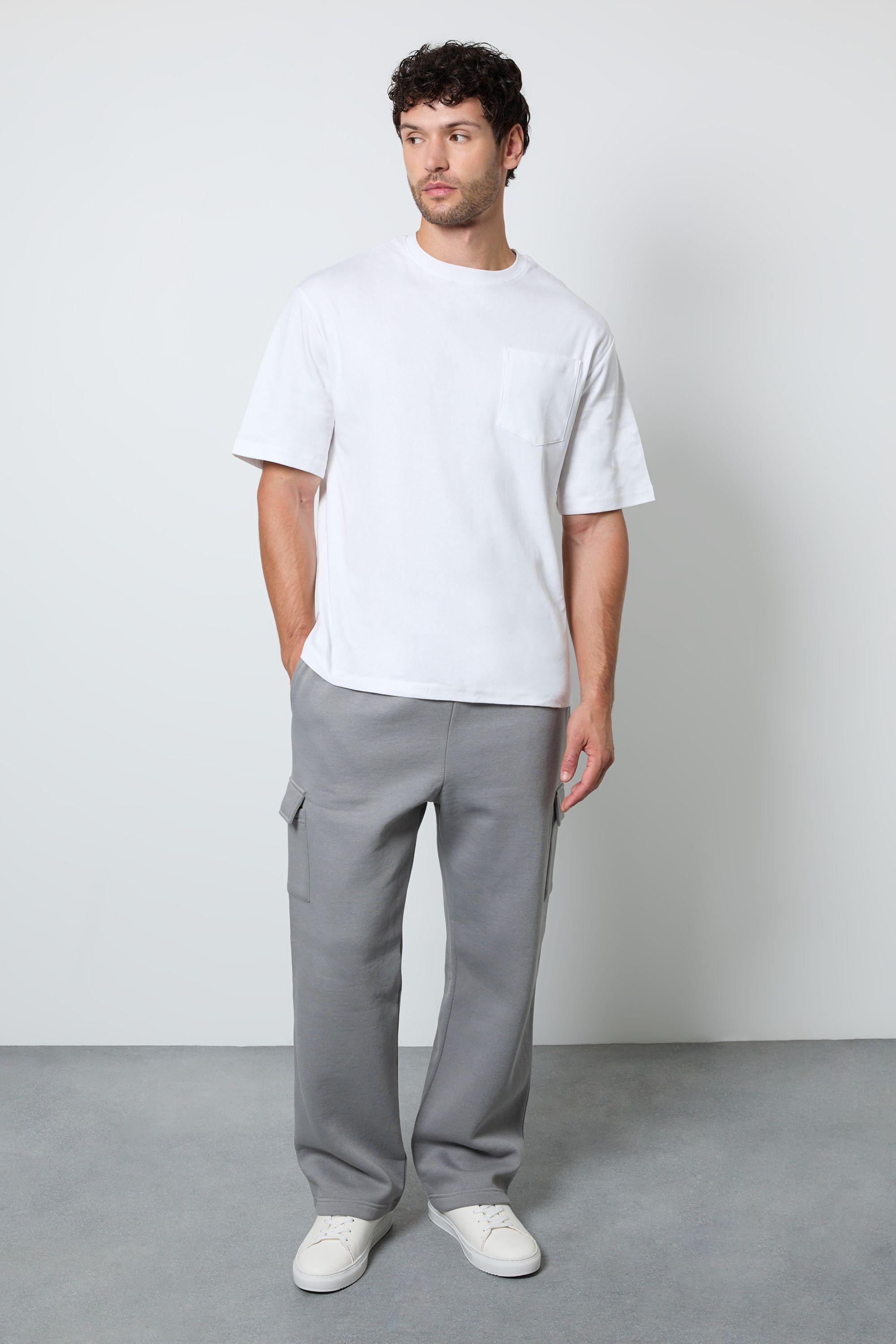 Light Grey Straight Fit Cargo Jogger by BURTON