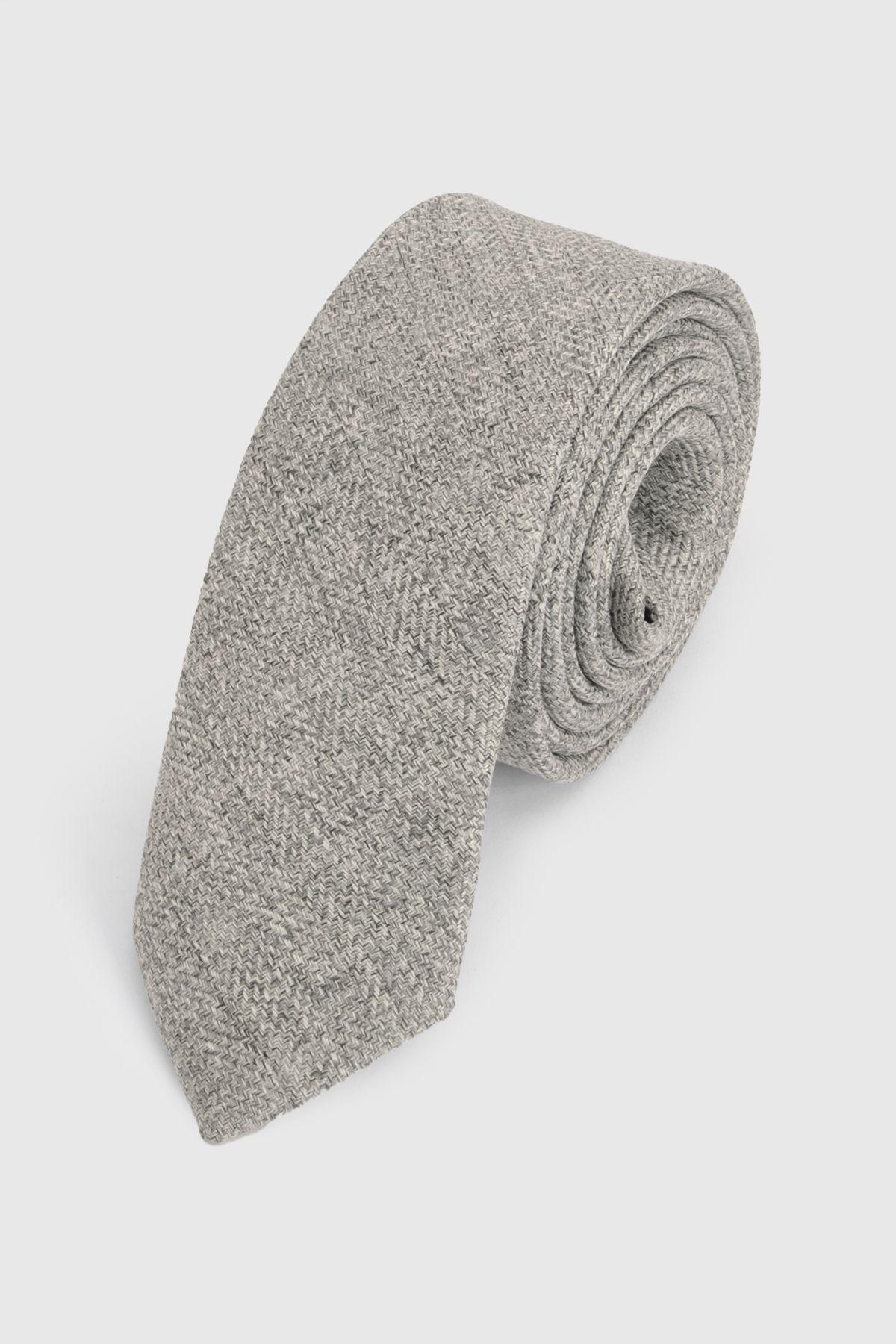 Light Grey Tweed Look Tie by BURTON