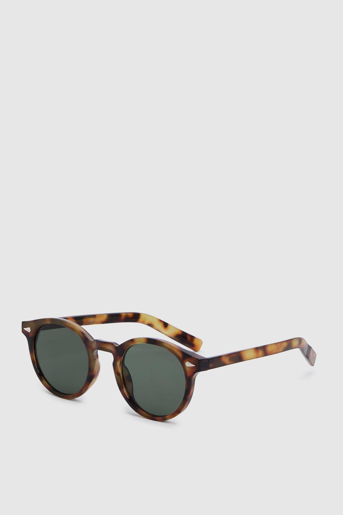 Light Tortoiseshell Round Sunglasses by BURTON