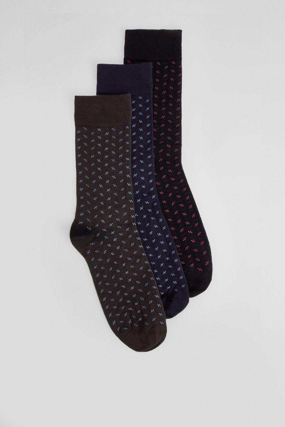 Multi Jacquard Pattern 3 Pack Smart Sock Set by BURTON