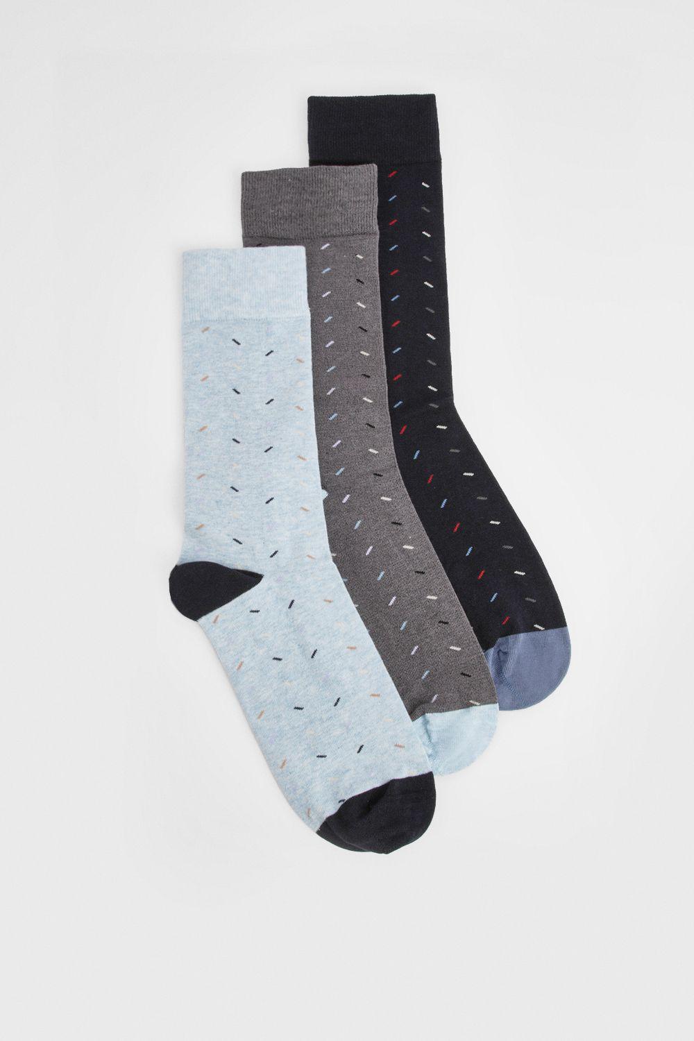Multi Lines Jacquard Pattern 3 Pack Smart Sock Set by BURTON