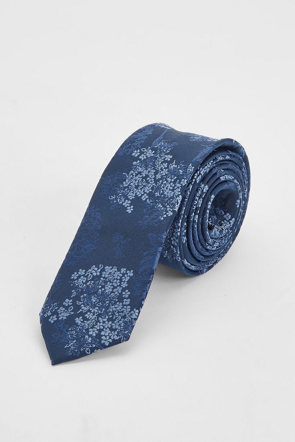 Navy Floral Tie by BURTON