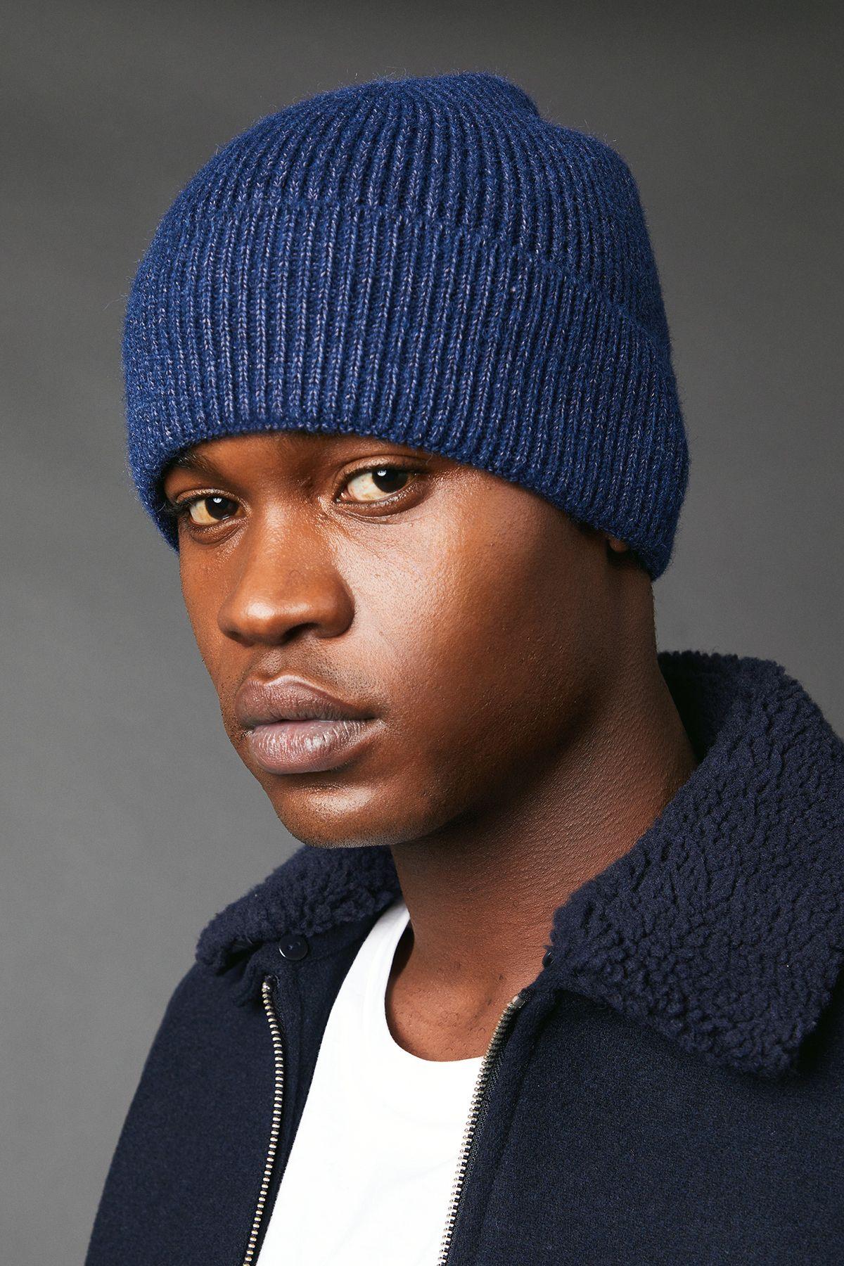 Navy Knitted Beanie Hat by BURTON