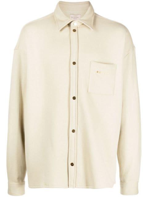 logo-lettering Sweat Overshirt by BUSCEMI