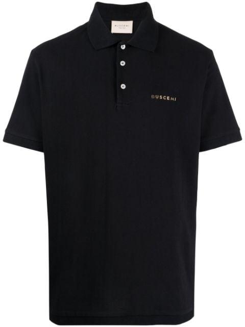 logo-plaque cotton polo shirt by BUSCEMI
