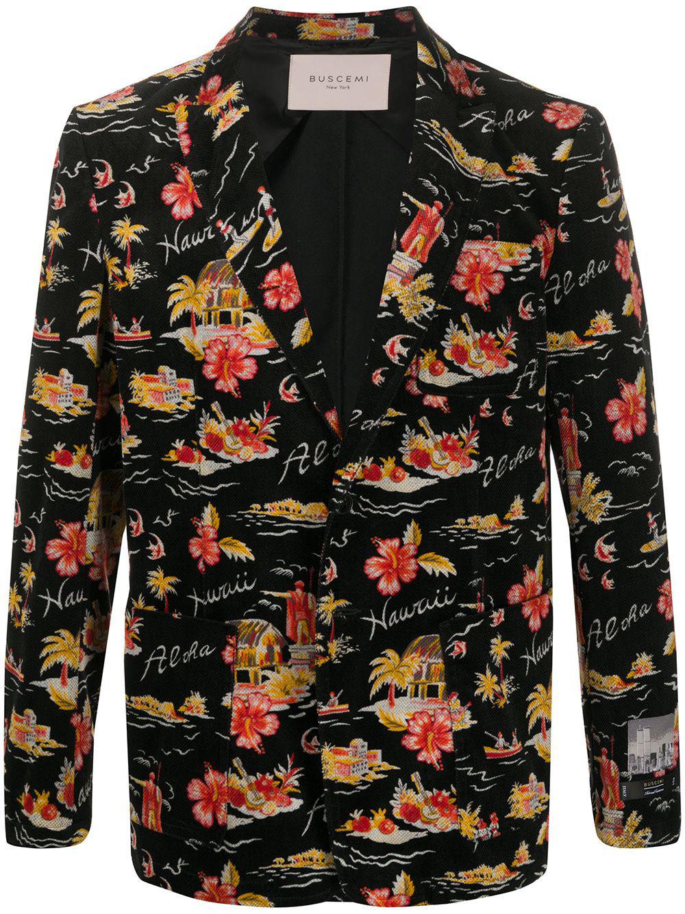 long sleeve floral pattern blazer by BUSCEMI