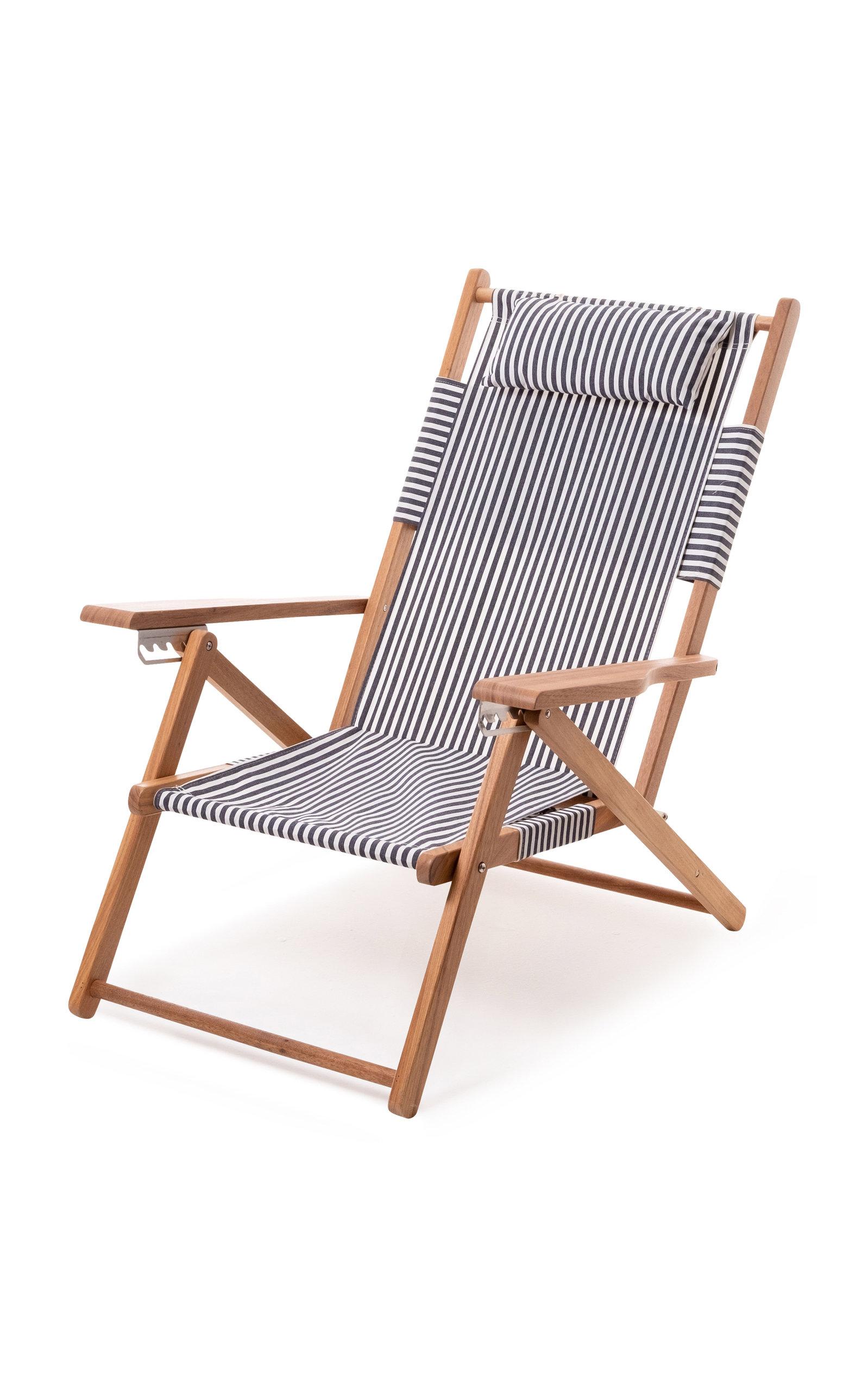 Business & Pleasure - Tommy Striped Canvas Beach Chair - Blue - Moda Operandi by BUSINESS&PLEASURE