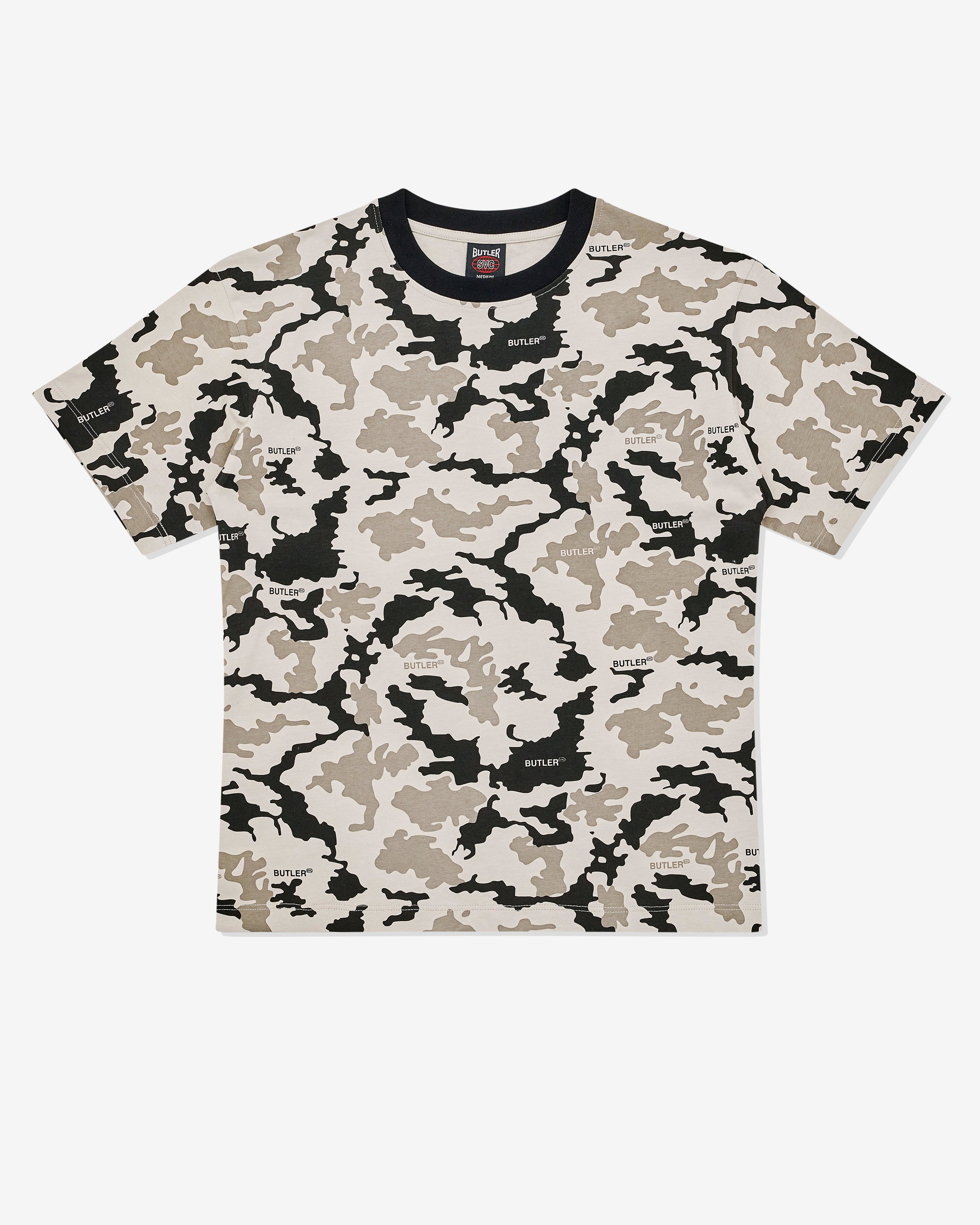 Butler Svc - Men’s Cement Camo T-Shirt - (Black/Khaki) by BUTLER SVC