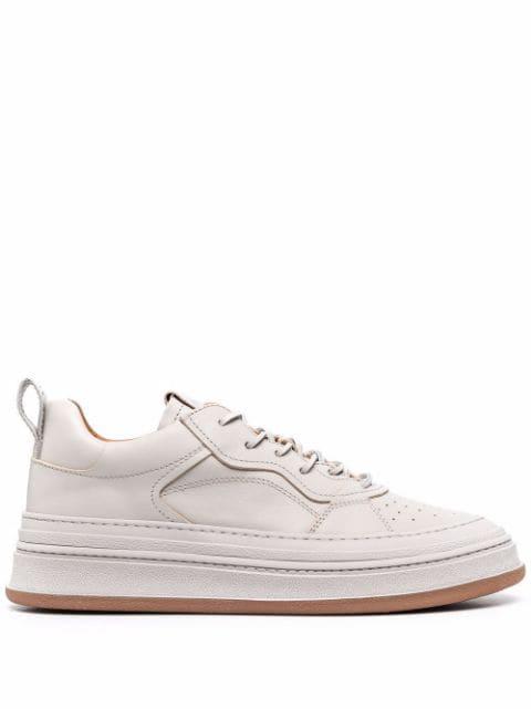 leather-panelled high-top sneakers by BUTTERO