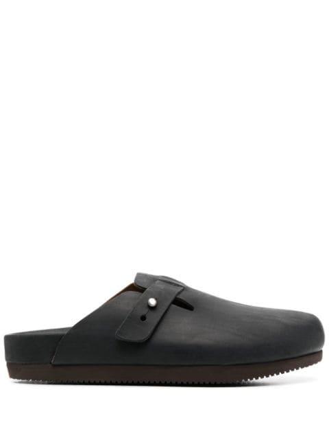 slip-on leather clog sandals by BUTTERO