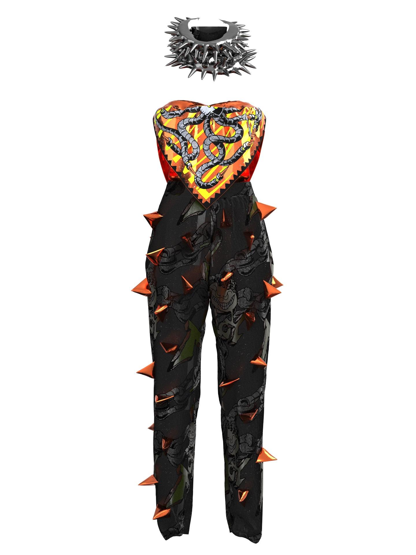 Spiked Bio-meta Suit by BUYO STUDIO BY SOFIA CUCCHI