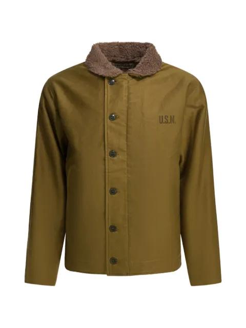 N-1 shearling-collar button-up coat by BUZZ RICKSONS