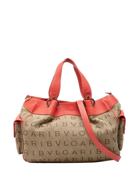 1990-2000 Logomania Canvas satchel by BVLGARI 