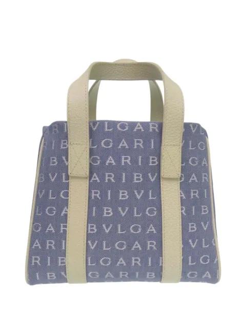 2000-2025 Mini Denim Logomania tote bag by BVLGARI 