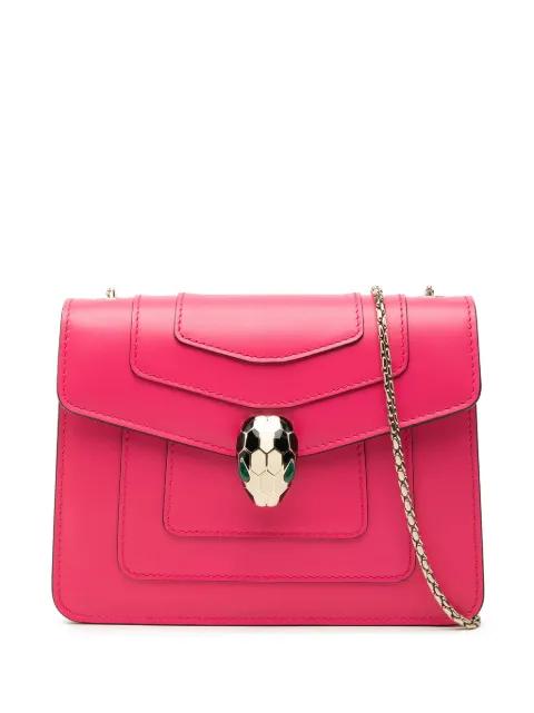 2010-2025 Small Leather Square Serpenti Forever Chain crossbody bag by BVLGARI 