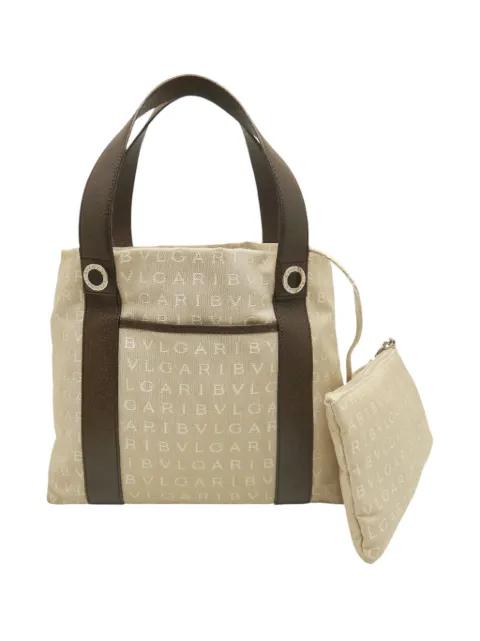 2010-2026 Canvas Logomania tote bag by BVLGARI 