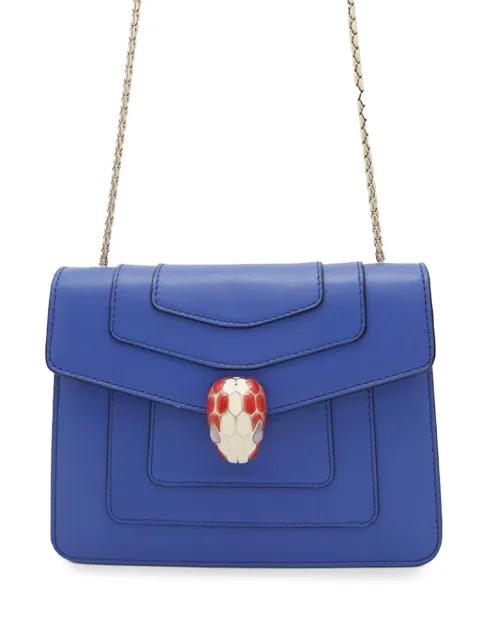 2021-2025 Small Leather Square Serpenti Forever Chain crossbody bag by BVLGARI 