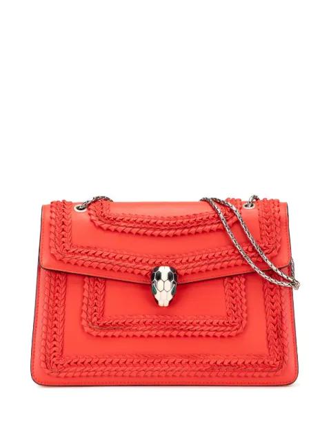 2023 Medium Leather Plisse Serpenti Forever shoulder bag by BVLGARI 