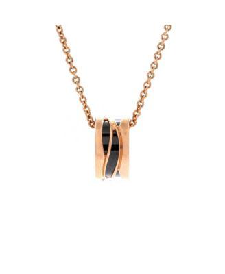B.Zero1 Design Legend Zaha Hadid Pendant Necklace 18K Rose Gold with Ceramic by  BVLGARI
