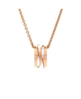B.Zero1 Design Legend Zaha Hadid Pendant Necklace 18K Rose Gold with Ceramic by  BVLGARI