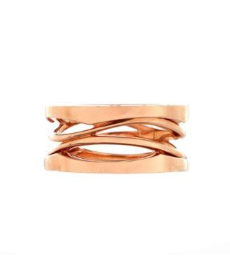 B.Zero1 Design Legend Zaha Hadid Three Band Ring 18K Rose Gold by  BVLGARI