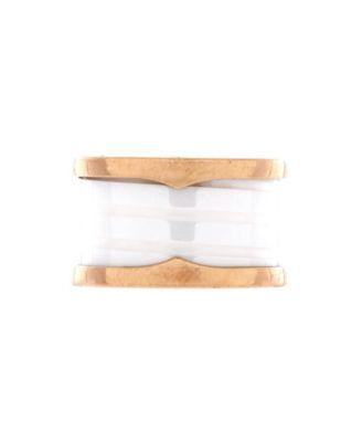 B.Zero1 Three Band Ring 18K Rose Gold and Ceramic by  BVLGARI