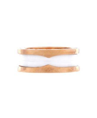 B.Zero1 Two Band Ring 18K Rose Gold and Ceramic by  BVLGARI